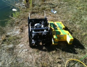 Robot submarino. Con capacidad de 300 metros de profundidad.